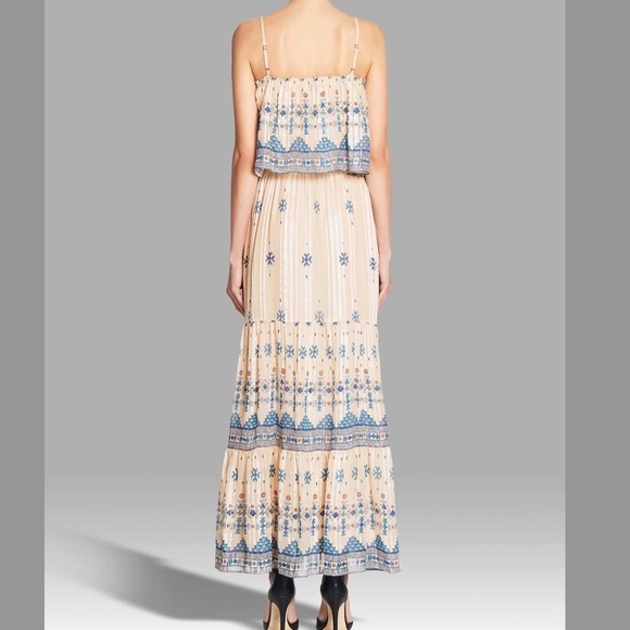 Joie Sorne B Silk Maxi Tiered Dress - Picture 3 of 7